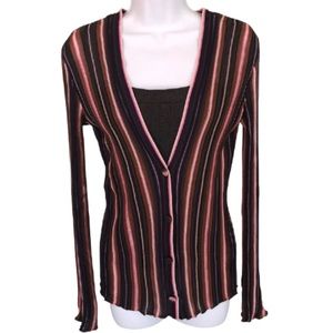 MISSONI vertical striped cardigan sweater